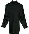 ZARA Black Super Soft Knit Long Sleeve Mini Dress UK XS