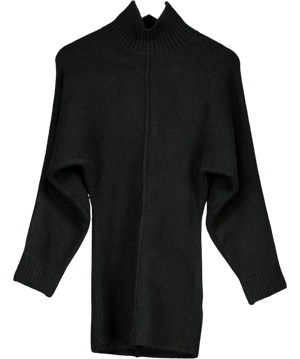 ZARA Black Super Soft Knit Long Sleeve Mini Dress UK XS