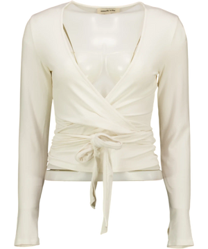 SISTERLY TRIBE Cream Cozy Wrap Cardigan Top UK M