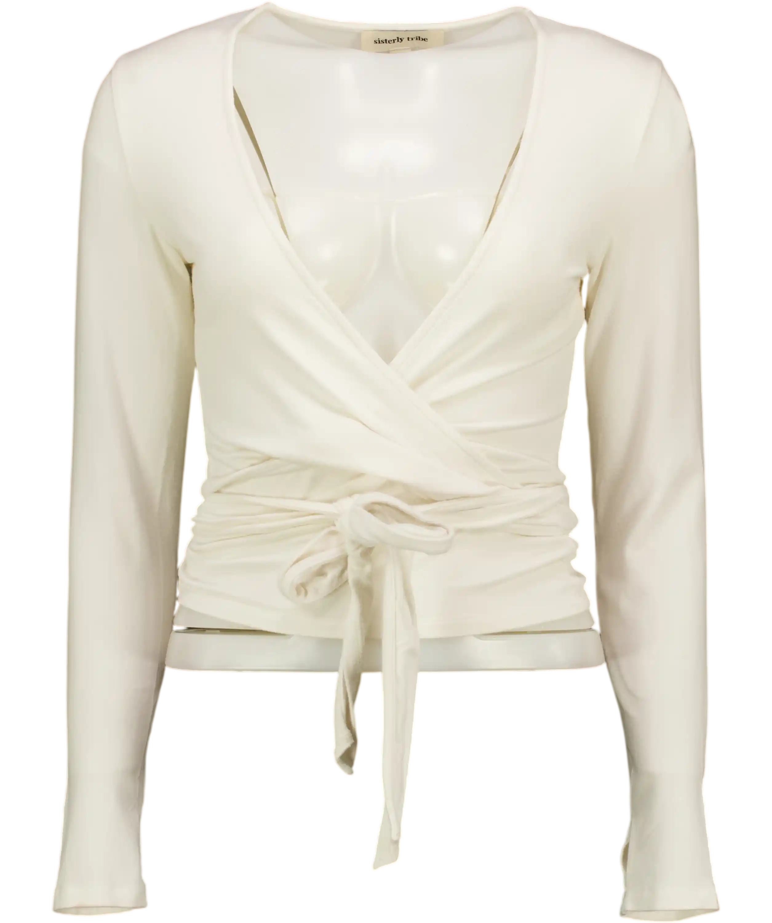 SISTERLY TRIBE Cream Cozy Wrap Cardigan Top UK M