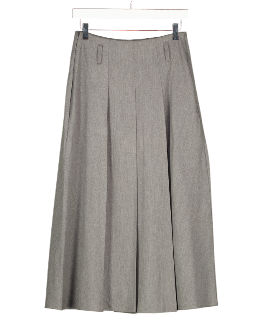 COOSH Grey Pleated Midi Skirt UK S