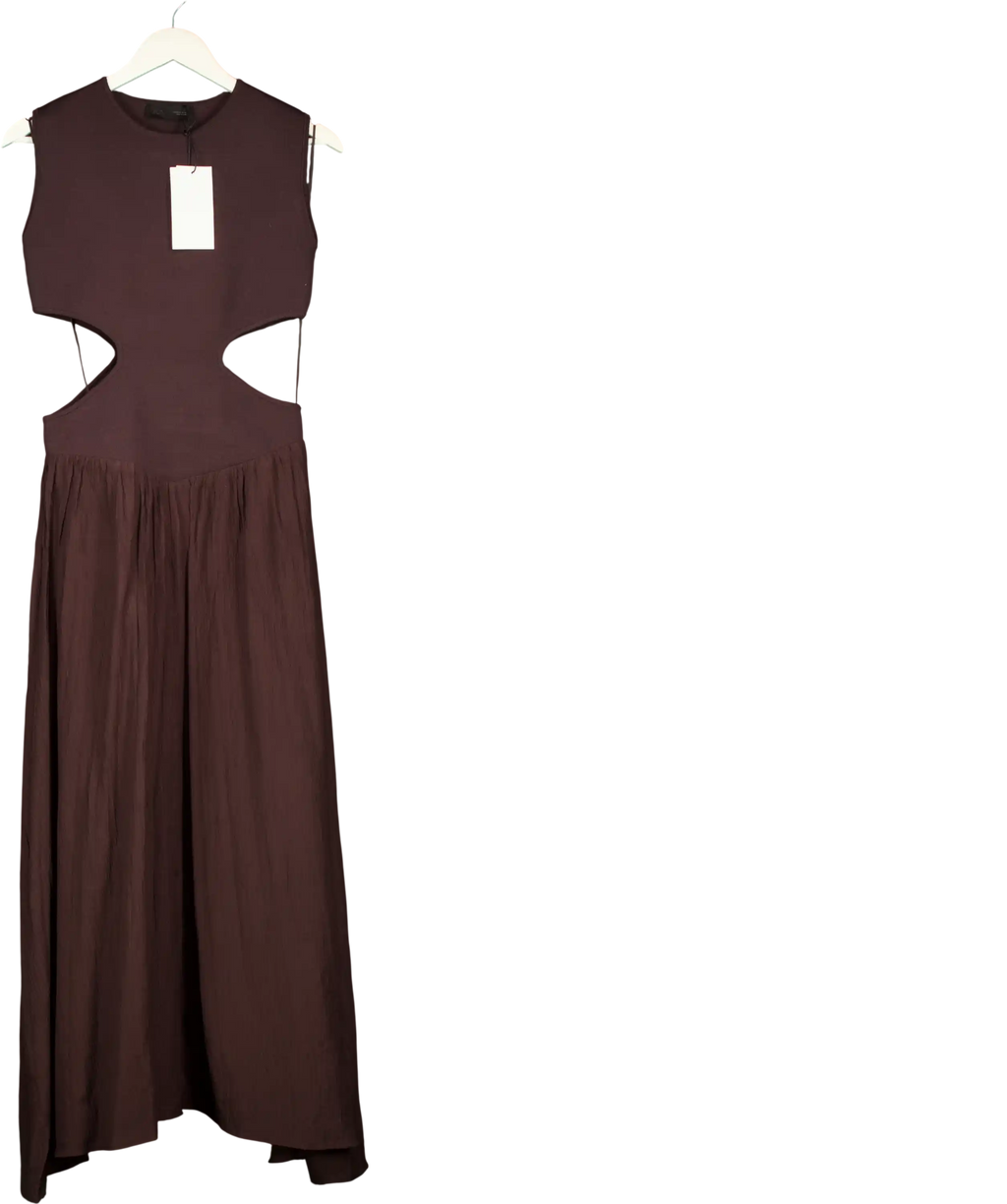 ZARA Brown Maxi Dress UK S