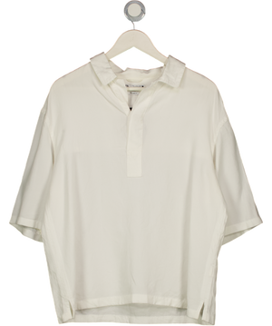 ZARA White Boxy Fit Textured Shirt UK M