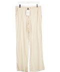 H&M Cream Divided Wide Leg Linen Trousers UK M