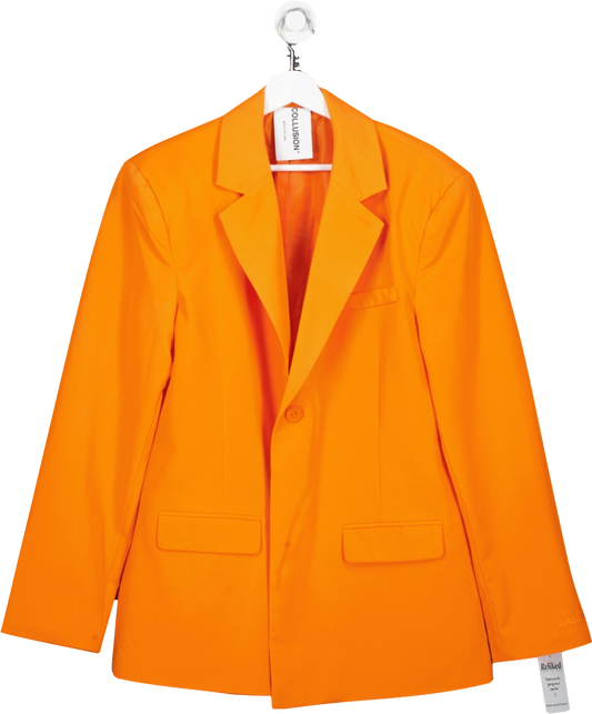 Collusion Orange Oversized Single Breasted Blazer UK S