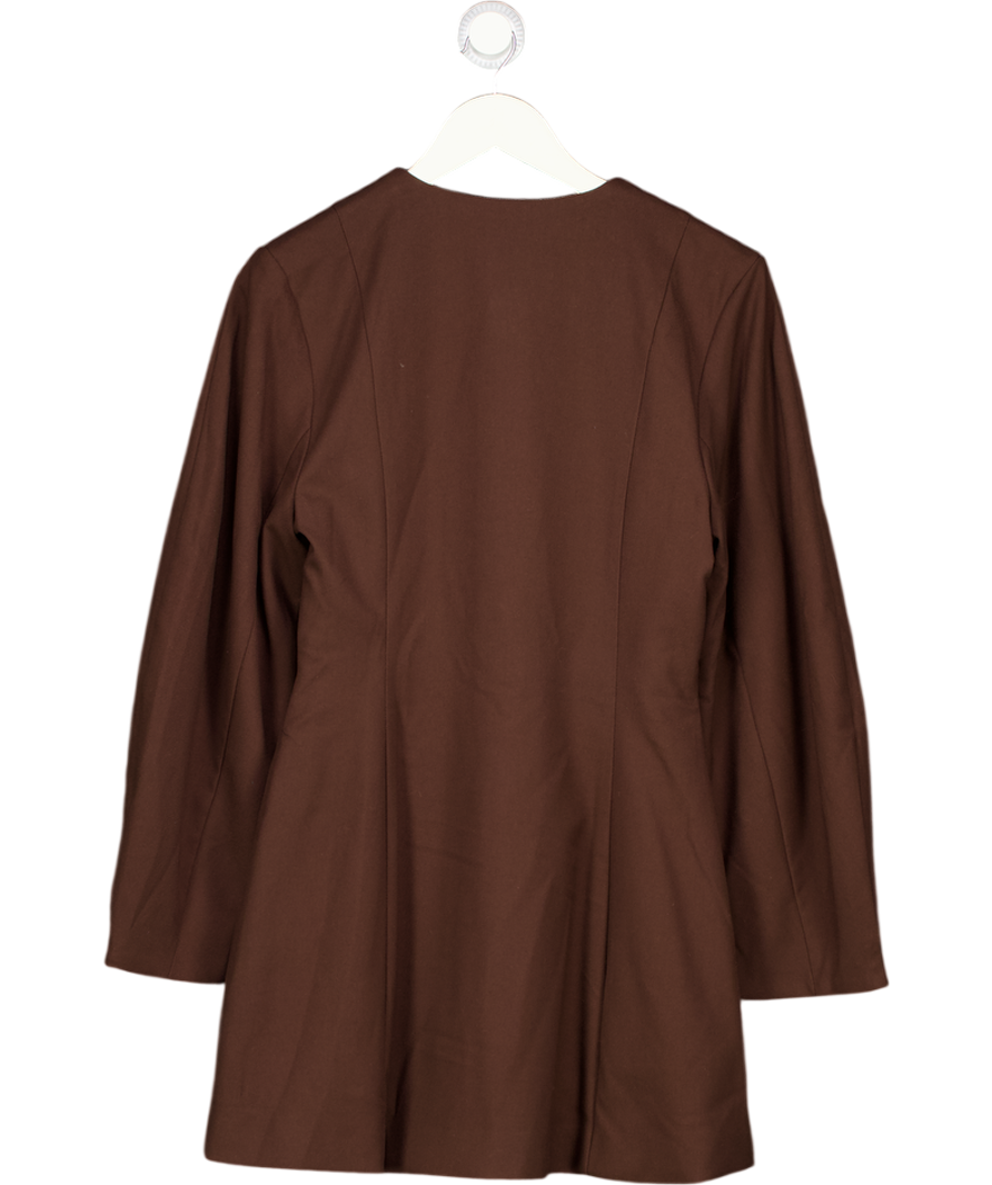 LOUNGE Chocolate Brown Structured Blazer Dress UK 10