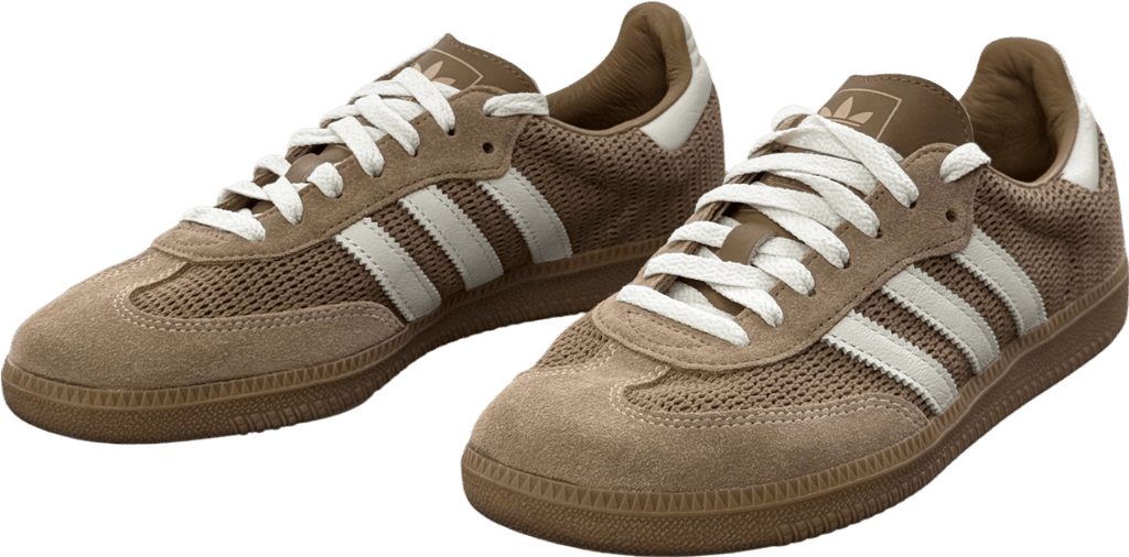 adidas Beige Adidas Originals Camel Gazelle Indoor Nubuck And Leather - trimmed Jacquard Sneakers UK 7.5 EU 40.5 👠 - Reliked