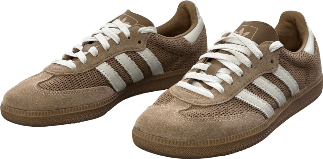 adidas Beige Adidas Originals Camel Gazelle Indoor Nubuck And Leather - trimmed Jacquard Sneakers UK 7.5 EU 40.5 👠 - Reliked