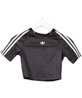 adidas Black Teamgeist Adicolor Cropped T-shirt UK XS - Reliked