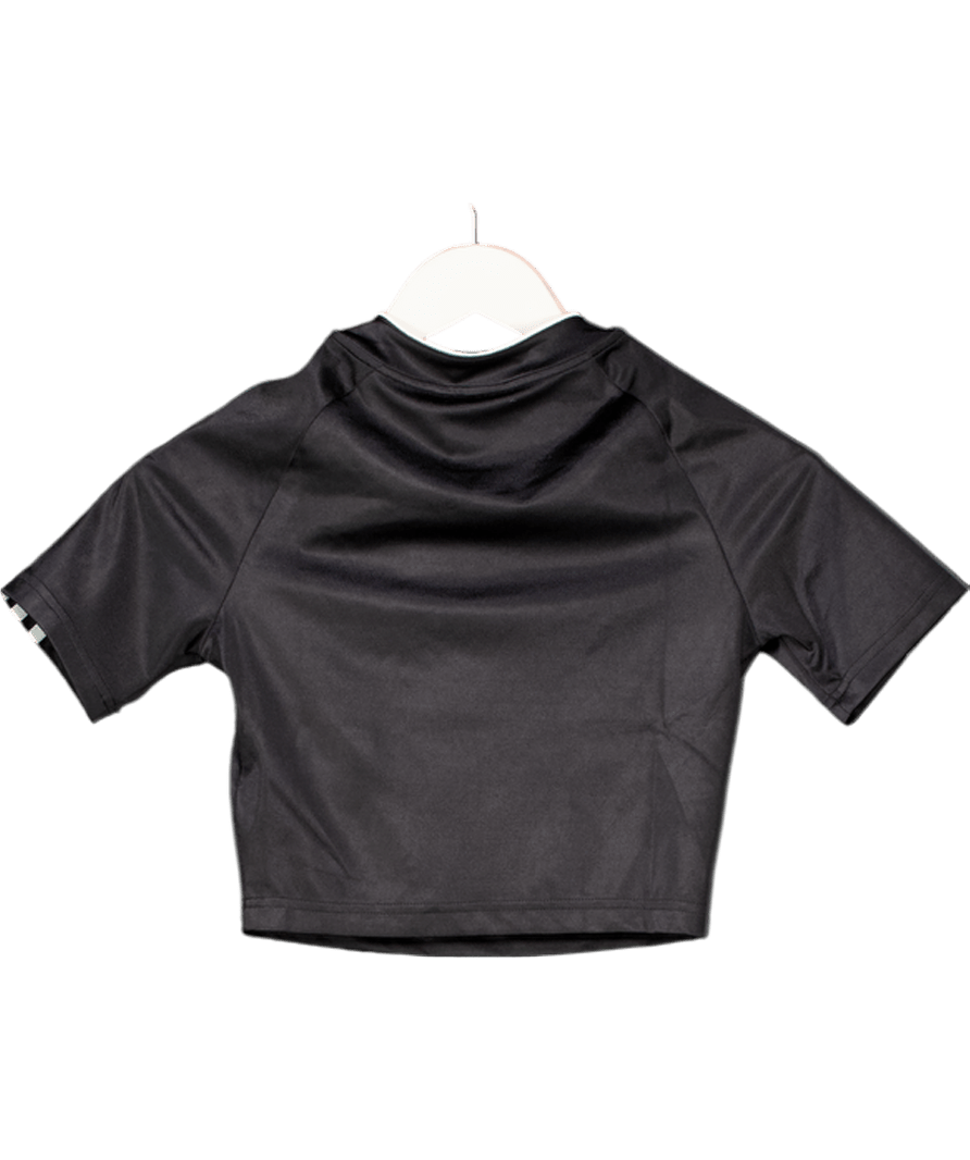 adidas Black Teamgeist Adicolor Cropped T-shirt UK XS - Reliked