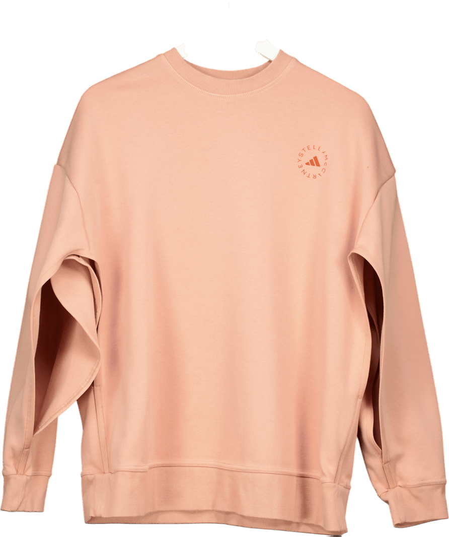 Adidas by Stella Mccartney Orange Dusty Peach Logo Sweatshirt UK M - Reliked