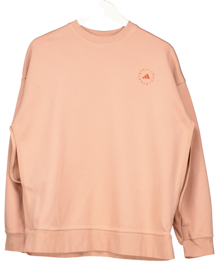 Adidas by Stella Mccartney Orange Dusty Peach Logo Sweatshirt UK M - Reliked