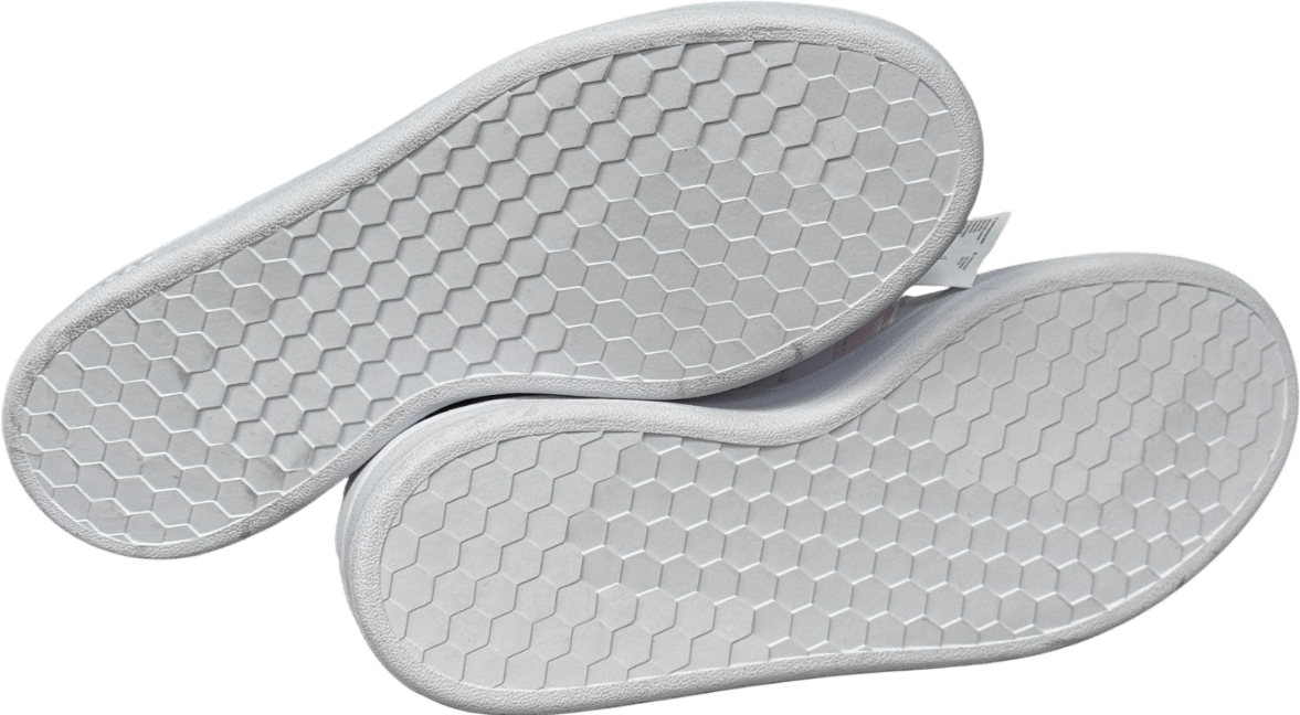 adidas Grand Court Base 2.0 - White / Baby Pink UK 7.5 EU 41.5 👞 - Reliked