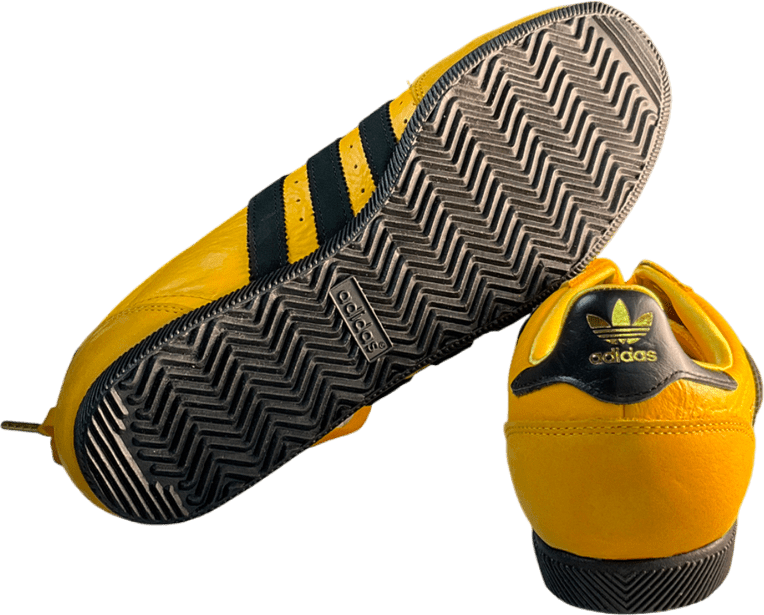 adidas Japan Trainers Crew Yellow Black Gold Metallic UK 8 EU 42 👞 - Reliked