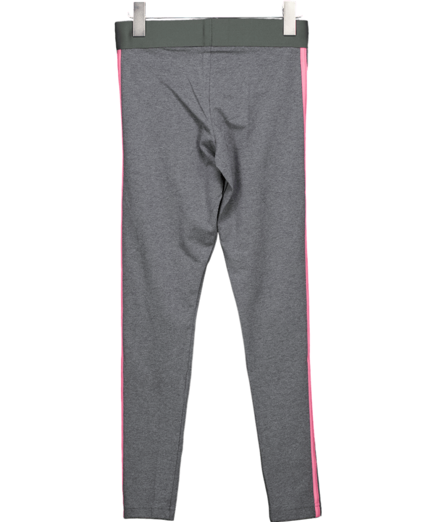 adidas Originals Dark Grey / Rose 3 - stripe Leggings UK S - Reliked