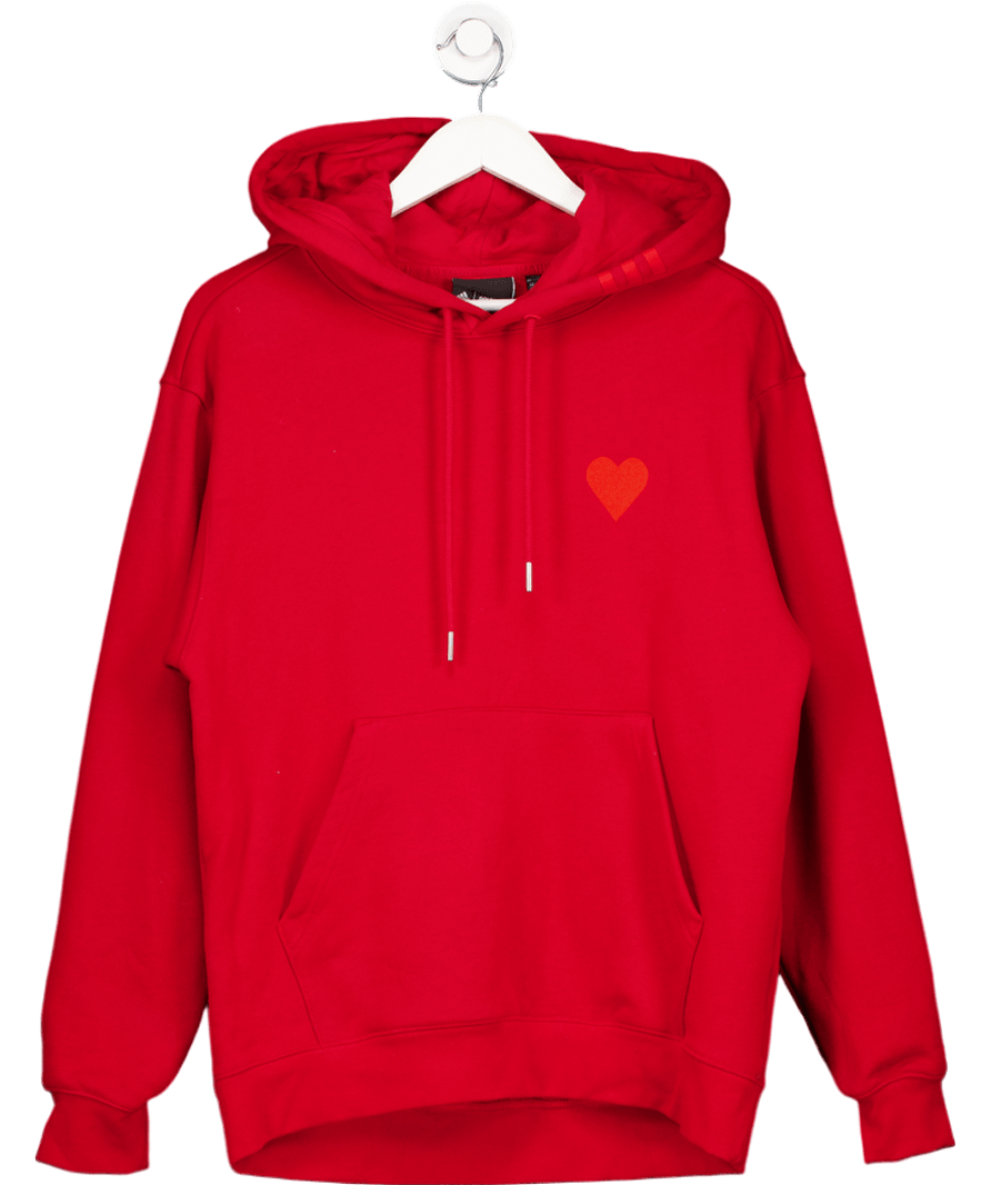 adidas Red X Ivy Park Drawstring Hoodie UK XS - Reliked