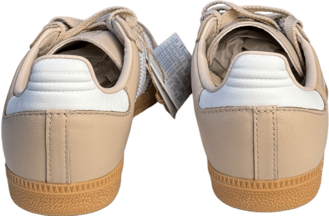 adidas Samba Original Trainers - Taupe, White & Gold UK 4.5 EU 37.5 👠 - Reliked