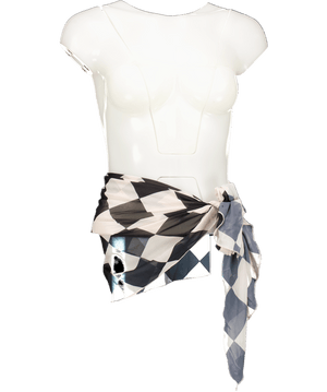 Adika Beige Checked Sarong UK M