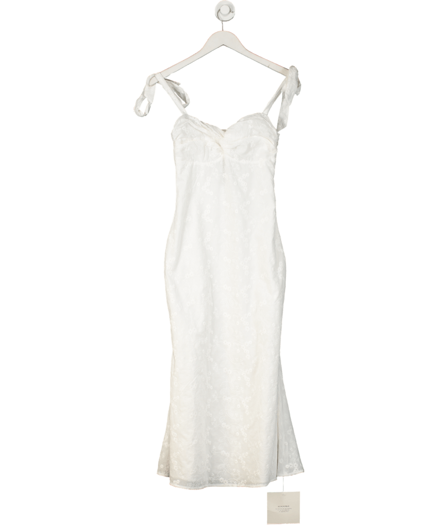 Adoore White Belgatto Midi Dress UK 6 - Reliked