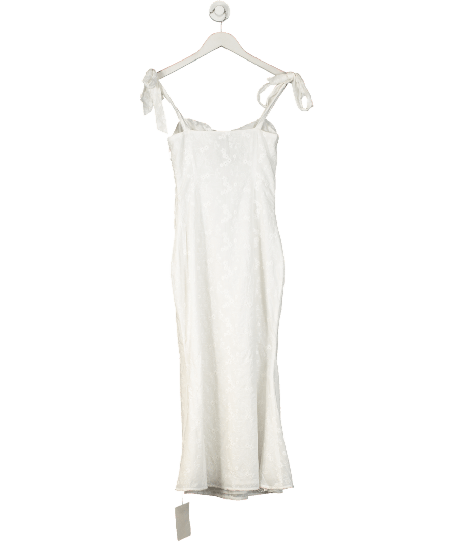 Adoore White Belgatto Midi Dress UK 6 - Reliked