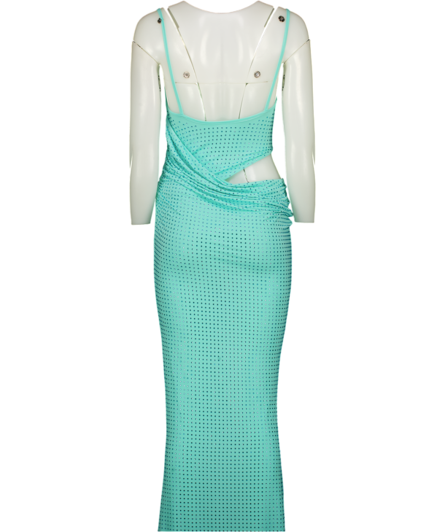 K/ZN Blue Crystal Embellished Cut-out Maxi Dress UK S