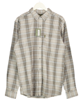 ARIAT Grey Simmental Button Down Flannel Shirt UK L
