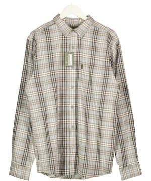 ARIAT Grey Simmental Button Down Flannel Shirt UK L