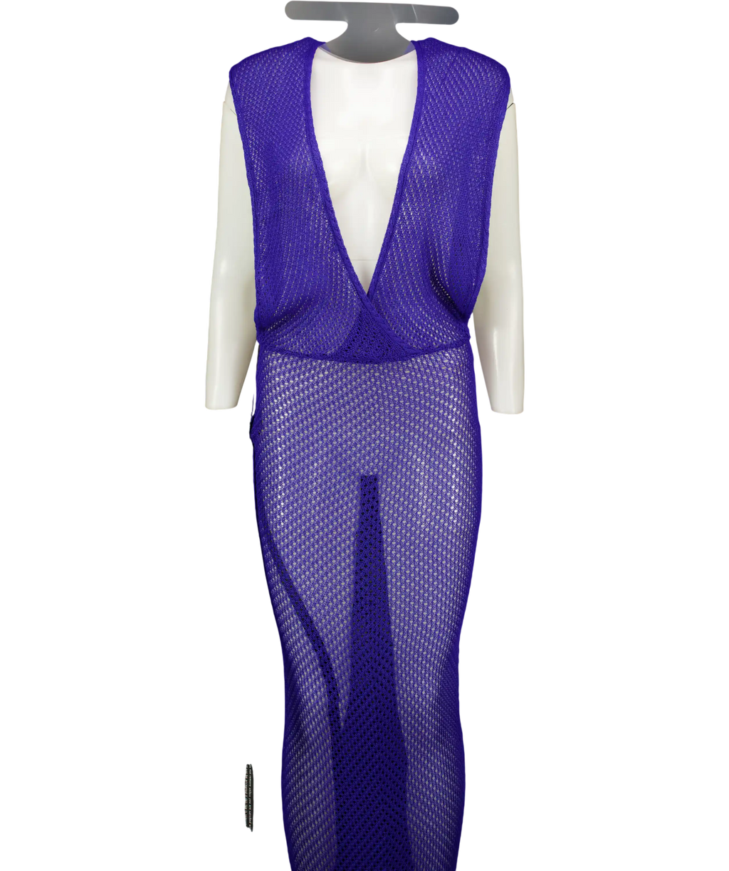 MURCI Blue Cassis Maxi Dress UK 6