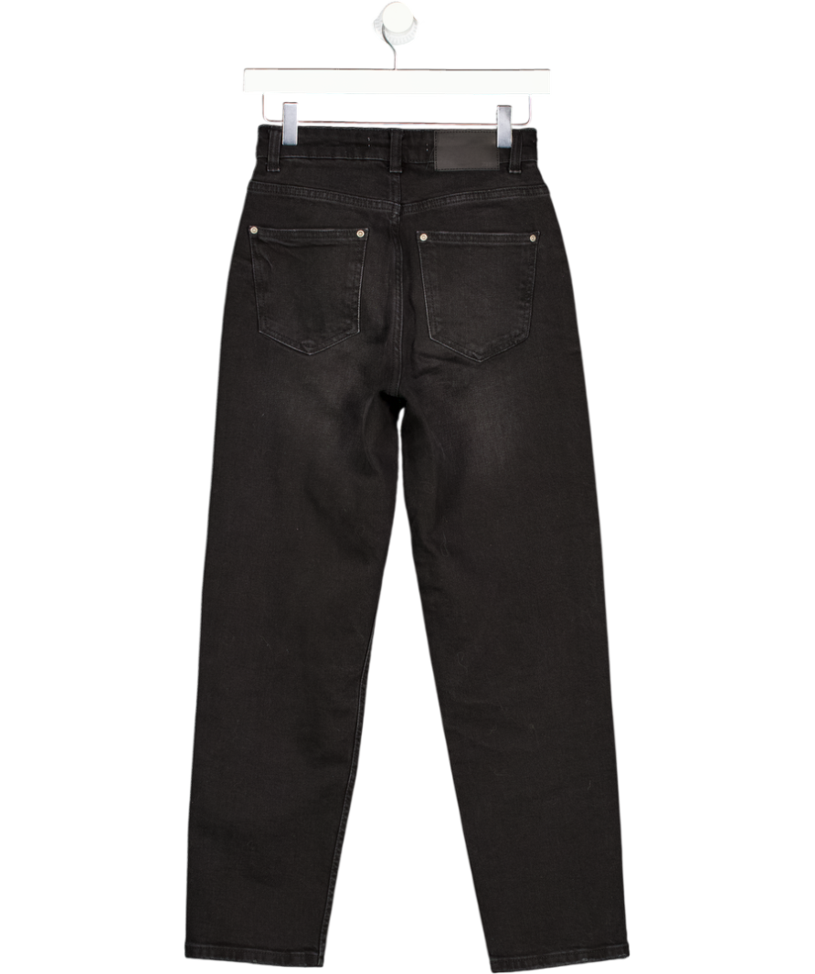 ZARA Black Wash High Waisted Mom Jeans UK 6