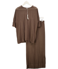 NA-KD Brown Knitted Sheer Top UK M