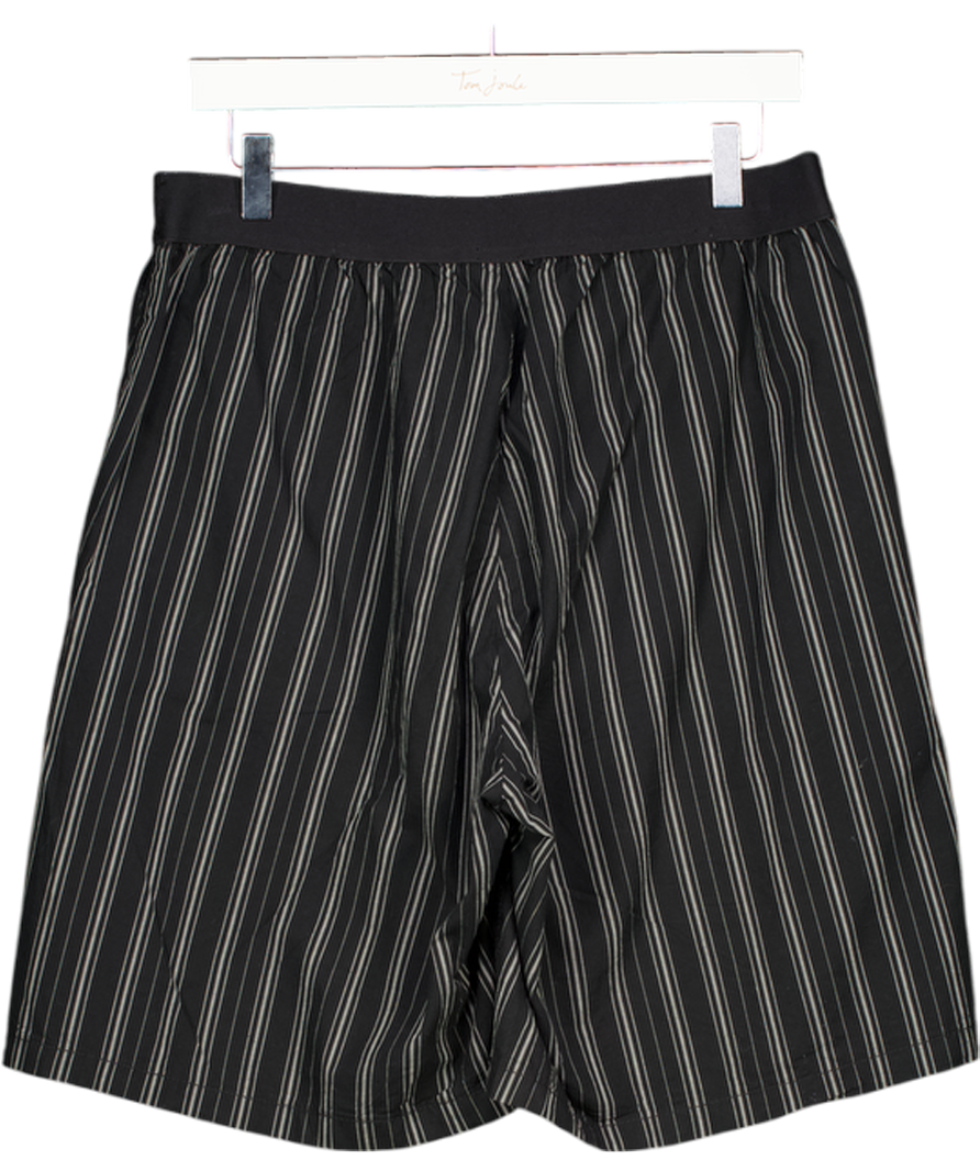 WEEKDAY Loose Fit Shorts In Black Stripe UK M