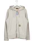 Superdry Grey Contrast Stitch Relaxed Zip Hoodie UK L