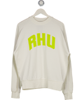ZARA Rhu White Crew Neck Jumper UK S