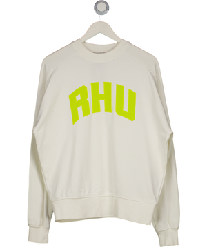 ZARA Rhu White Crew Neck Jumper UK S