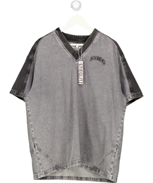 STIEGLITZ Grey Denim Oversized Top UK M