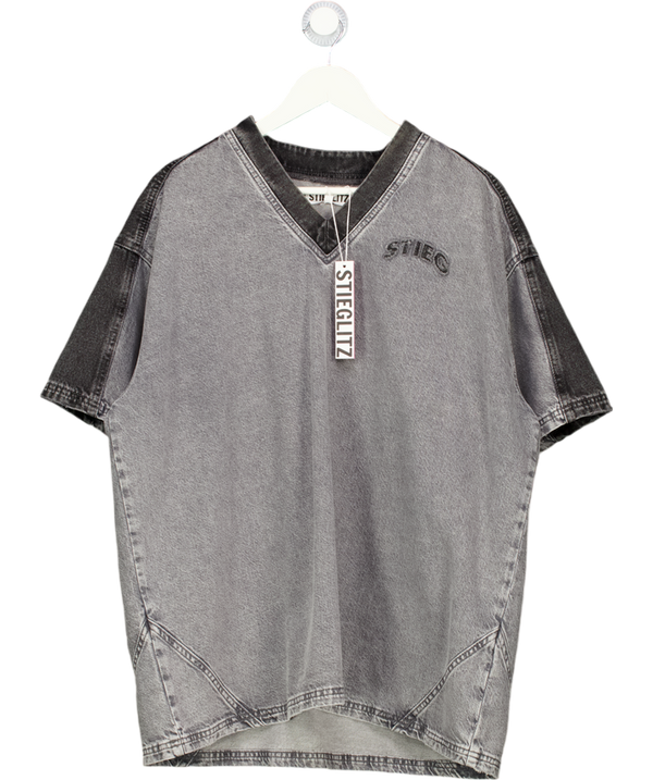 STIEGLITZ Grey Denim Oversized Top UK M