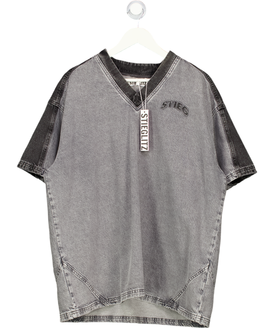 STIEGLITZ Grey Denim Oversized Top UK M