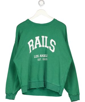 RAILS Green Logo Anniversary Logo Sweatshirt UK M