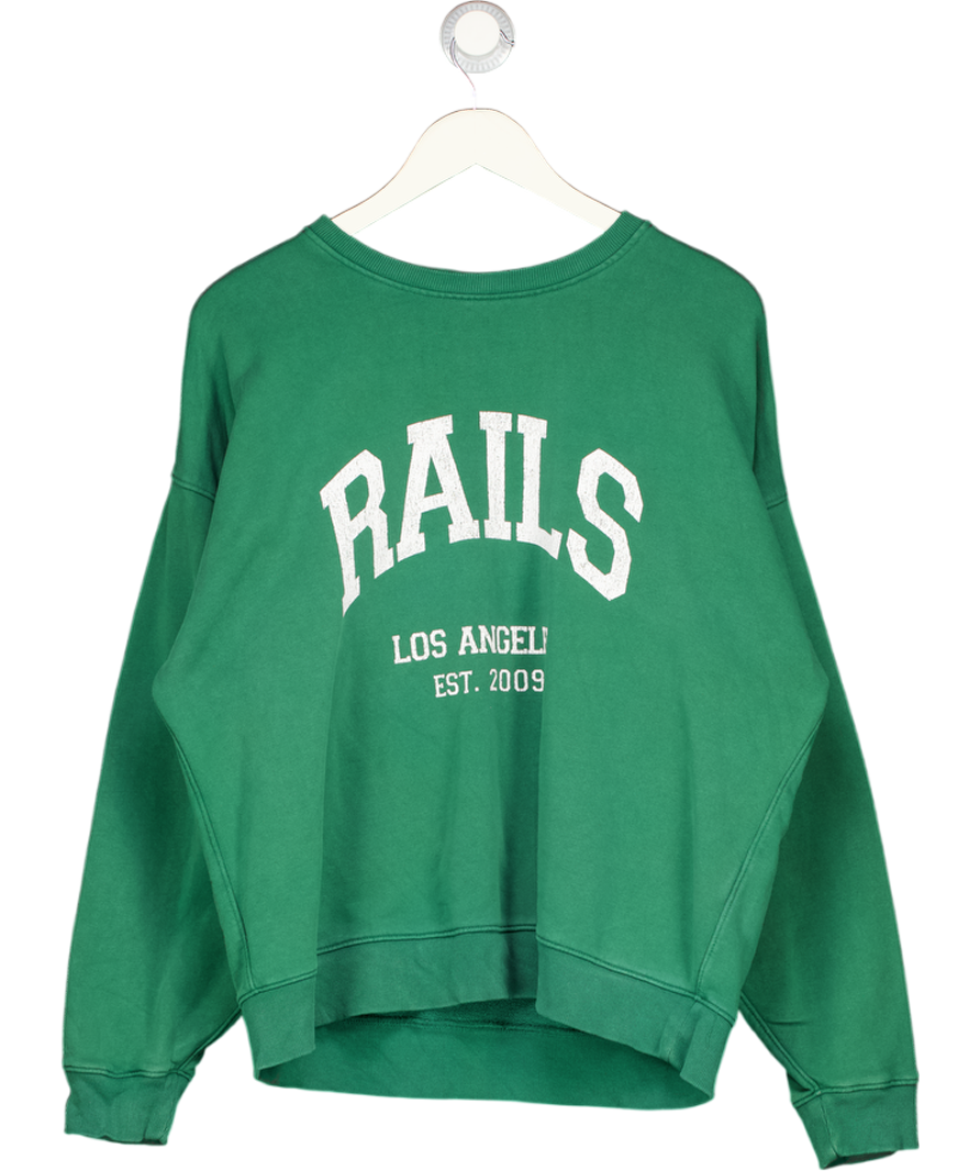 RAILS Green Logo Anniversary Logo Sweatshirt UK M