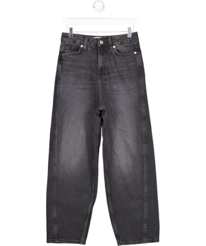 M&S Black Wash High Waisted Carrot Leg Ankle Grazer Jeans UK 8
