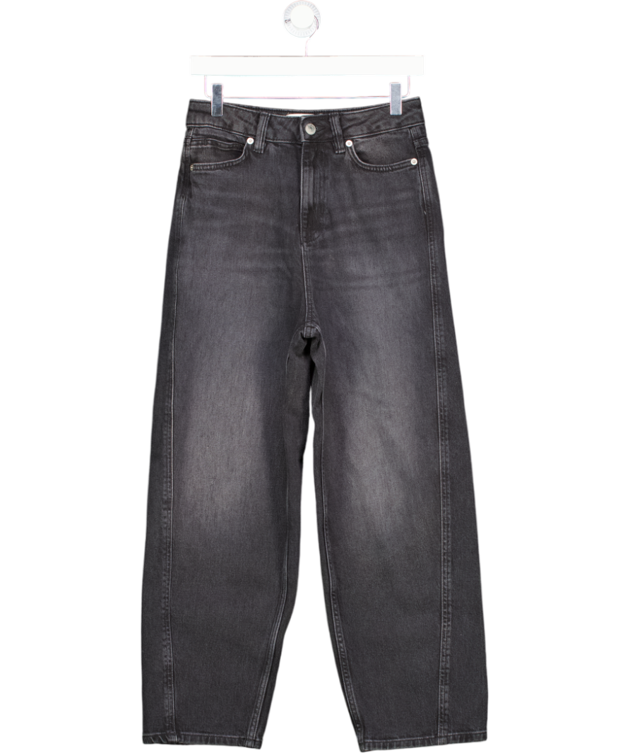 M&S Black Wash High Waisted Carrot Leg Ankle Grazer Jeans UK 8