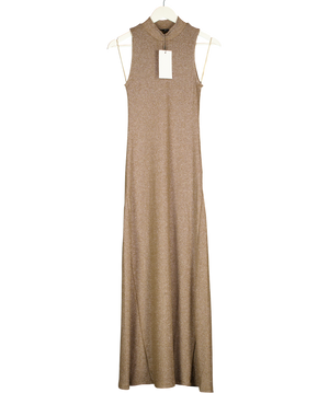 ZARA Metallic Thread Sleeveless Dress UK S