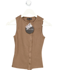 White Fox Brown Never Been Kissed Button Through Top UK XS