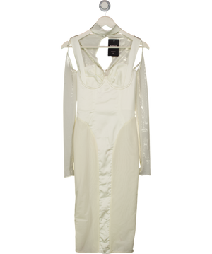 House of CB Cream Talika Ivory Corset Midi Dress UK XS