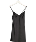 wilfred Black Slip Satin Mini Dress UK S