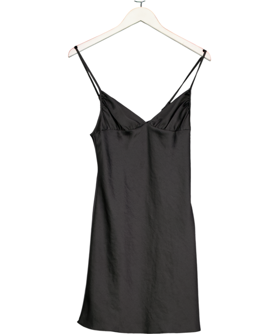 wilfred Black Slip Satin Mini Dress UK S