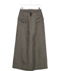 RUOHAN Grey Pocket Detail Midi Skirt UK S