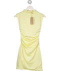 Meshki Yellow High Neck Sleeveless Mini Dress UK S