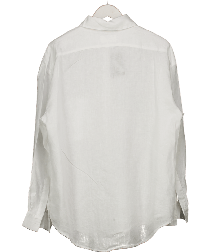 AEXE White Linen Woven Oversize Shirt UK S - Reliked