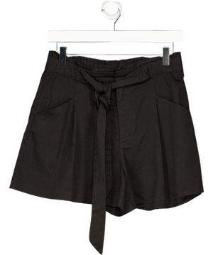 ZARA Black Baggy Paper Bag Corduory Shorts UK 12
